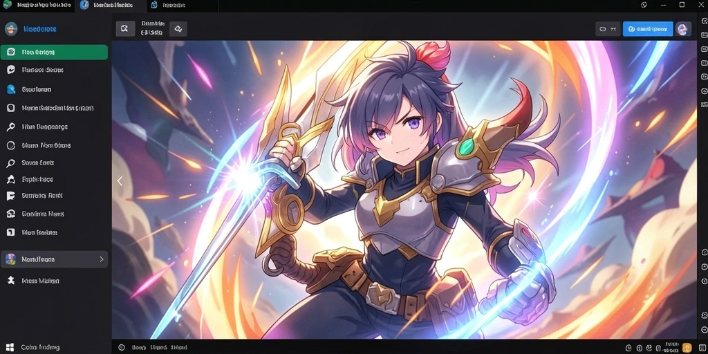 Screenshot menampilkan karakter yang sangat keren.