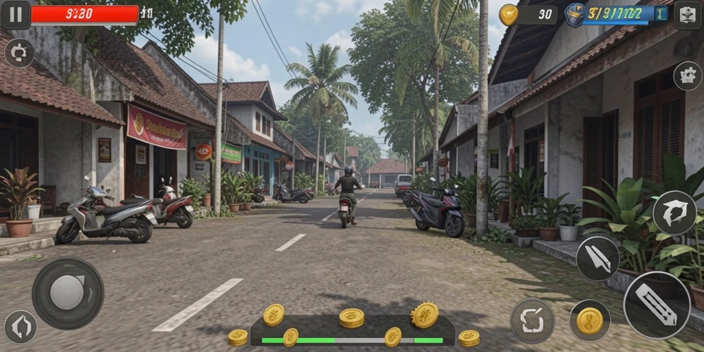 Tangkapan layar antarmuka permainan yang menarik.